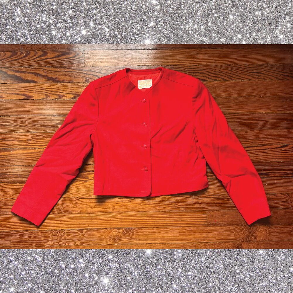 vintage Pendleton red wool blazer made in USA